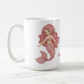 Pretty Roze Zeemeermin Personaliseer Koffiemok (Links)