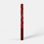 Pretty Ruby Red Plaid Monogram Telefoonhoes Samsung Galaxy Hoesje (Rechterkant)