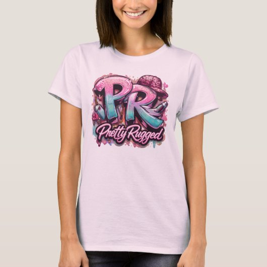 PRETTY RUGGED LOGO T-SHIRT (Voorkant)