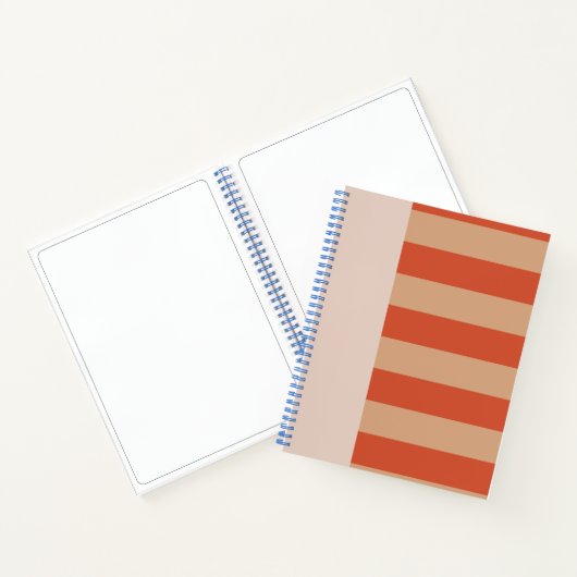 Pretty Rust and Orange stripes pattern  Notitieboek (Binnen)