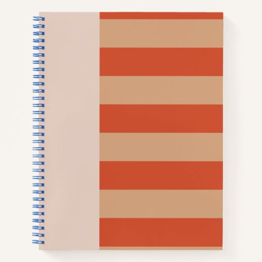 Pretty Rust and Orange stripes pattern  Notitieboek (Voorkant)