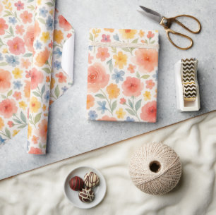 Pretty Shabby Chic Frans Bloemmotief Cadeaupapier