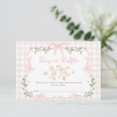 Pretty Silly Goose Coquette Bow Diaper Raffle Informatiekaartje (Staand voorkant)