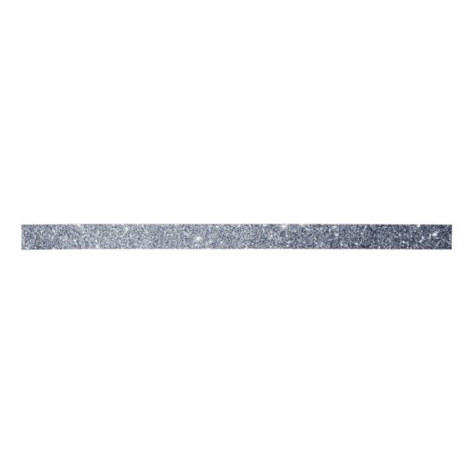 Pretty Silver Gray Glitter Style Design Satijnen Lint (Voorkant)