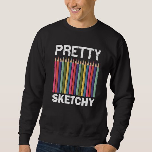 Pretty Sketchy Leraar Kunstenaar Premium Trui (Voorkant)
