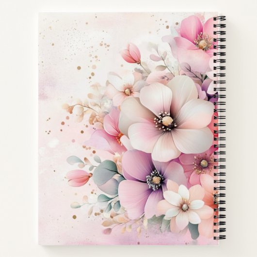 Pretty Soft Blush Florals Notitieboek (Achterkant)