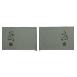 Pretty Soft Green Floral Pillowcase Set Kussensloop