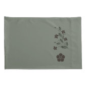 Pretty Soft Green Floral Pillowcase Set Kussensloop (Achterkant-Rechts)