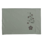 Pretty Soft Green Floral Pillowcase Set Kussensloop (Voorkant-Rechts)