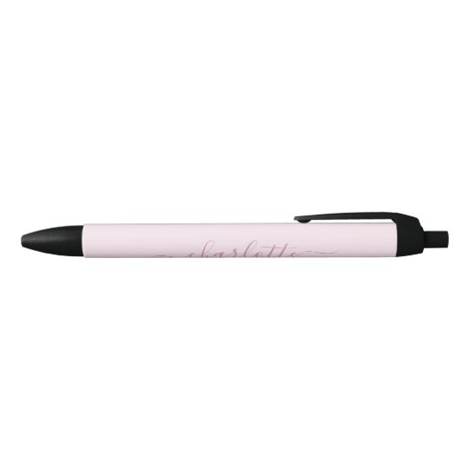 Pretty Soft Roze en Blos Zwarte Inkt Pen (Bovenkant)