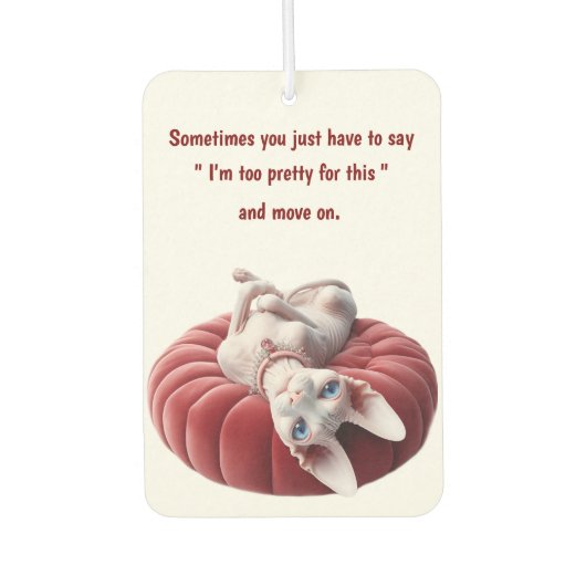 Pretty Sphynx Cat Luchtverfrisser (Voorkant)