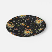 Pretty Spooky: Halloween Flowers, Spiders and Moth Papieren Bordje (Gekanteld)