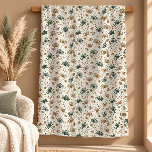 Pretty Stof Groen Goud Palm Blad Dekbed Sherpa Deken
