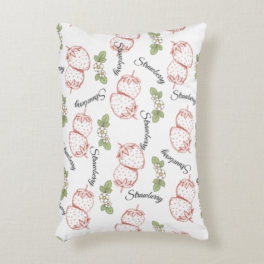 Pretty strawberry pattern Nursery decor Cute Accent Kussen (Voorkant(Verticaal))