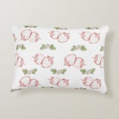 Pretty strawberry pattern Nursery decor Cute Accent Kussen (Achterkant)
