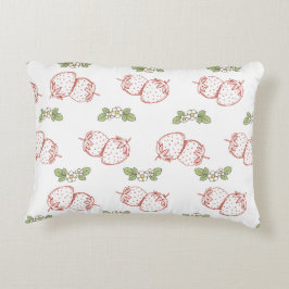 Pretty strawberry pattern Nursery decor Cute Accent Kussen