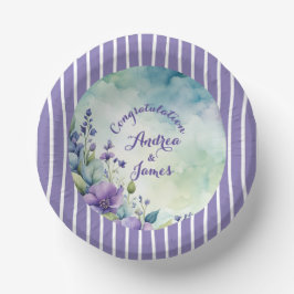 Pretty Stripped Lavender and Floral Papieren Kommen