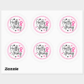 Pretty Strong Breast Cancer Awareness Ronde Sticker (Vel)