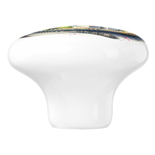 Pretty teacup of Tea with Lemon  Keramische Knop (Zijkant)