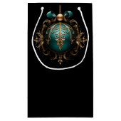 PRETTY TEAL AND GOLD CHRISTMAS ORNAMENTS KLEIN CADEAUZAKJE (Achterkant)