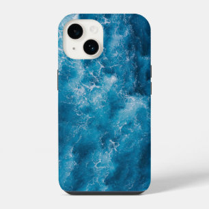 Pretty Teal Blue Aqua Turquoise Geode Patroon Hoes iPhone 14 Hoesje