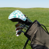 Pretty teal butterfly driver golf head cover (Insitu)