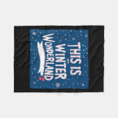 Pretty This Is My Winter Wonderland Saying Outfit  Fleece Deken (Voorkant (Horizontaal))