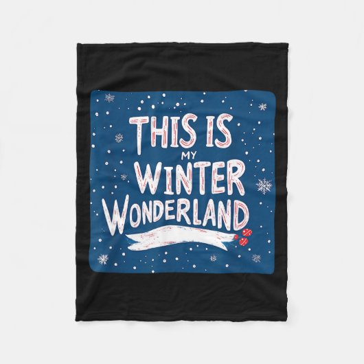 Pretty This Is My Winter Wonderland Saying Outfit  Fleece Deken (Voorkant)