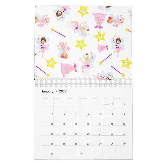 Pretty Tooth Fairy Magic Wand White Teeth Kalender (Jan 2027)