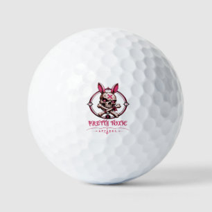 Pretty Toxic Skull Bunny Dames Pastel Goth Streetw Golfballen