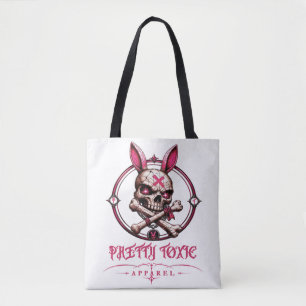 Pretty Toxic Skull Bunny Dames Pastel Goth Streetw Tote Bag