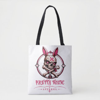 Pretty Toxic Skull Bunny Dames Pastel Goth Streetw Tote Bag