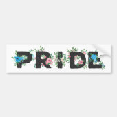 Pretty Trans Pride Floral Bumpersticker (Voorkant)