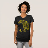 Pretty Trendy Luipaardprint Goud T-shirt (Voorkant volledig)