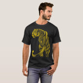 Pretty Trendy Luipaardprint Goud  T-shirt (Voorkant volledig)
