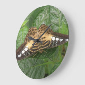 Pretty Tropical Clipper Butterfly Wall Clock Grote Klok (Hoek)