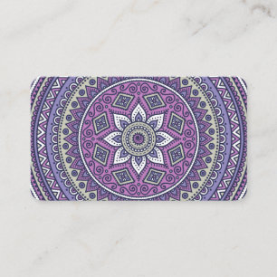 Pretty Unieke Paarse Mandala Visitekaartje