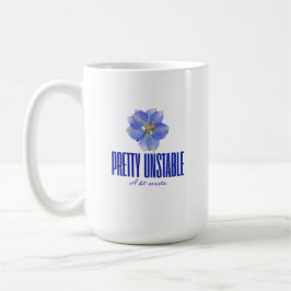 Pretty Unstable: Blauwe Bloem Statement T-shirt Koffiemok