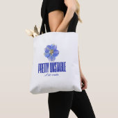 Pretty Unstable: Blue Floral Statement Tee Tote Bag (Dichtbij)