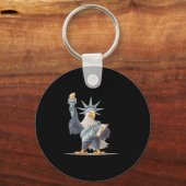 Pretty Usa Statue Costume For Patriotic Clothes Lo Sleutelhanger (Voorkant)