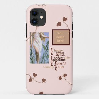 Pretty Vintage Art Feeën Bloemen - Voeg naam toe C Case-Mate iPhone Case