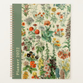 Pretty Vintage Botanical Flowers Diary 2022 Dated  Planner (Voorkant)