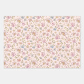 Pretty Vintage Flowers Floral Pattern Inpakpapier Vel (Voorkant)