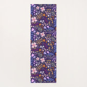 Pretty Watercolor Floral Blooming Custom Name Yogamat (Achterkant)