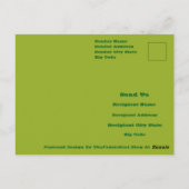 Pretty Watercolor Floral Bush Graphic Art Painting Briefkaart (Achterkant)