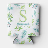 Pretty Watercolor Floral Garden Personalized Blikjeskoeler (Voorkant)