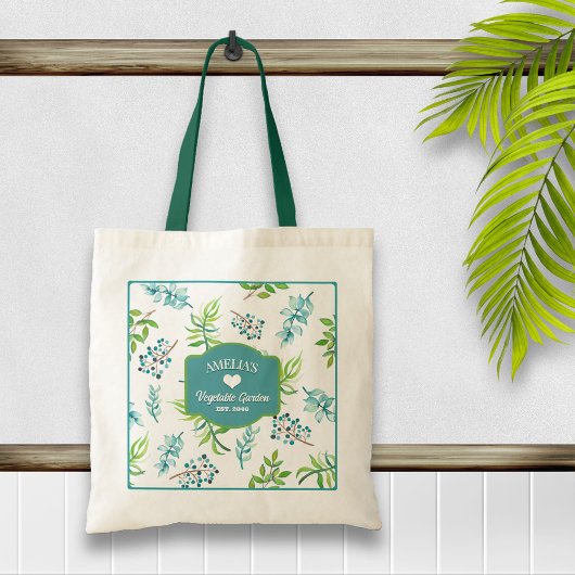 Pretty Watercolor Floral Garden Tote Bag