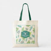 Pretty Watercolor Floral Garden Tote Bag (Achterkant)