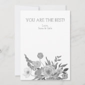 Pretty Watercolor Florals Mothers Day Card Kaart (Achterkant)