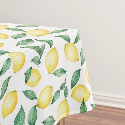 Pretty Watercolor Lemon Citrus – Summer Kitchen Tafelkleed (Voorbeeld)